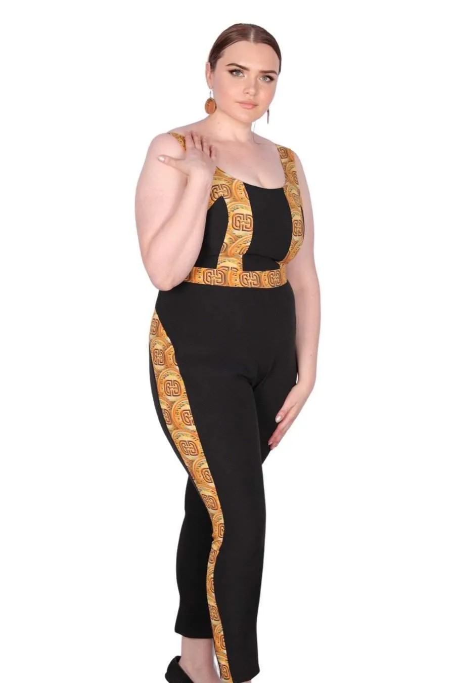 Black Sport African Jumpsuit