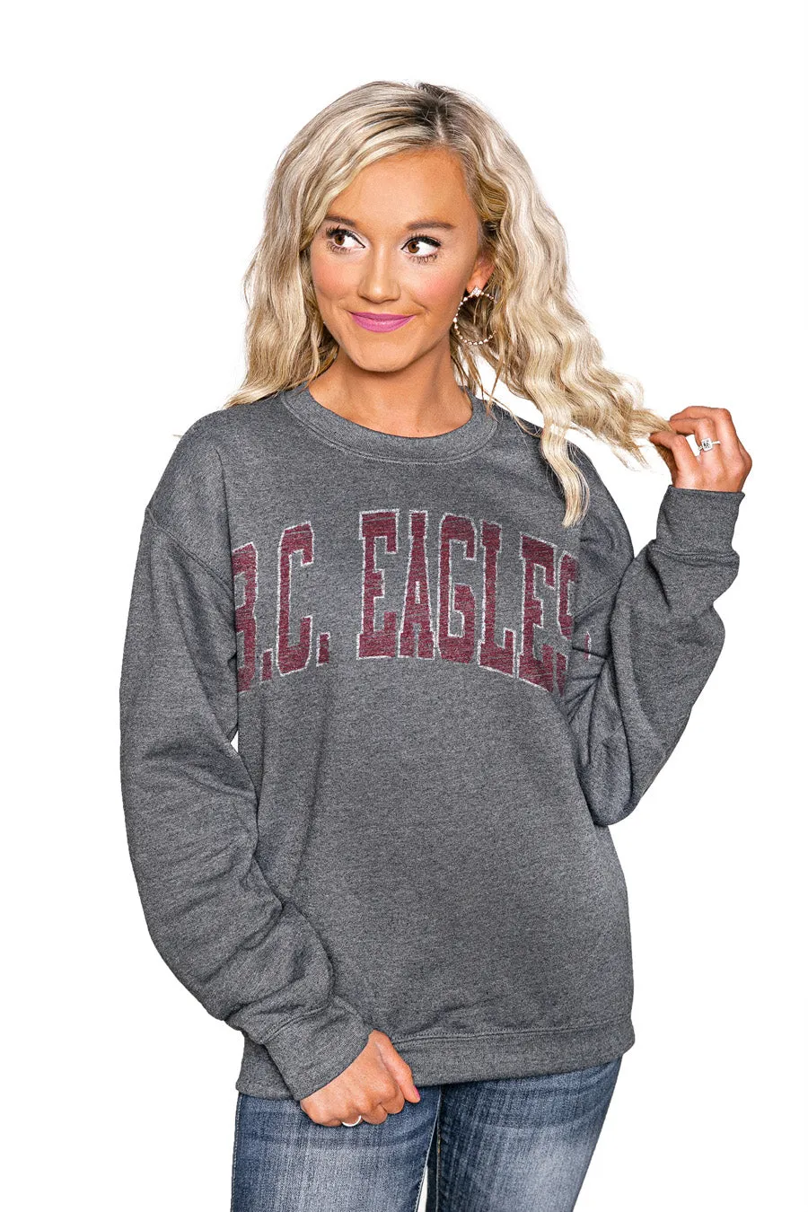 BOSTON COLLEGE EAGLES "KICKOFF" PERFECT CREW SWEATSHIRT