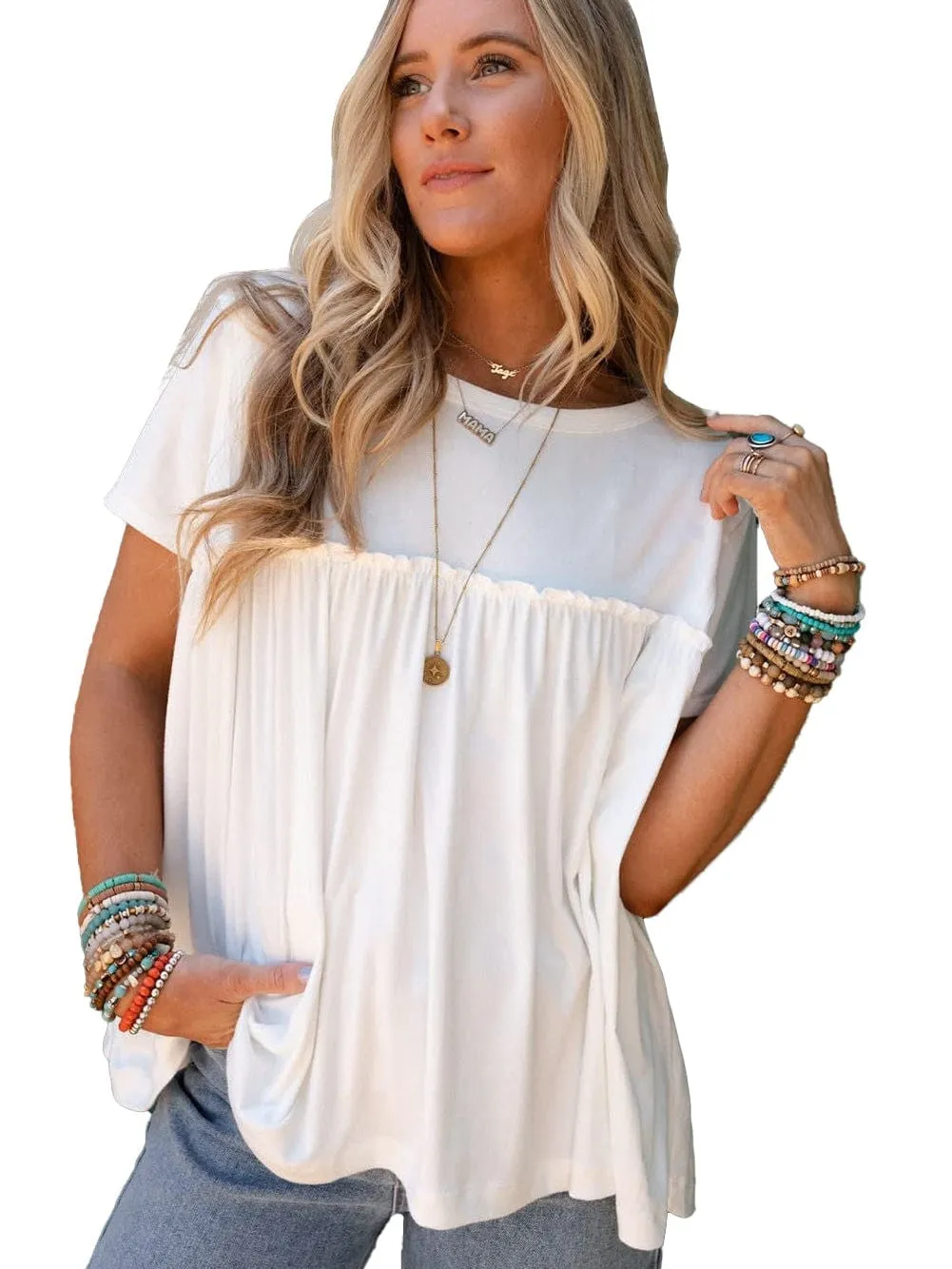 Casual Loose Short Sleeve Dress