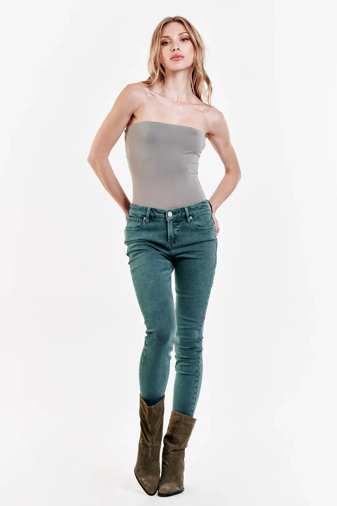 Dear John Gisele Seafoam Haze High Rise Ankle Skinny Jeans