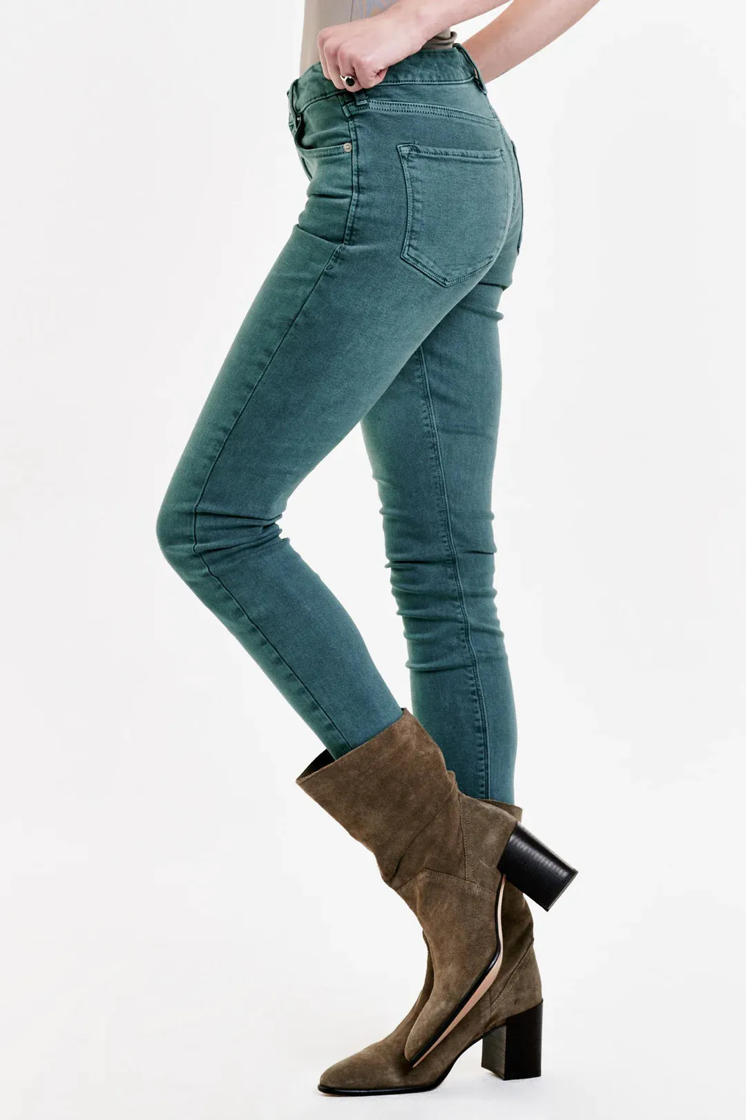 Dear John Gisele Seafoam Haze High Rise Ankle Skinny Jeans