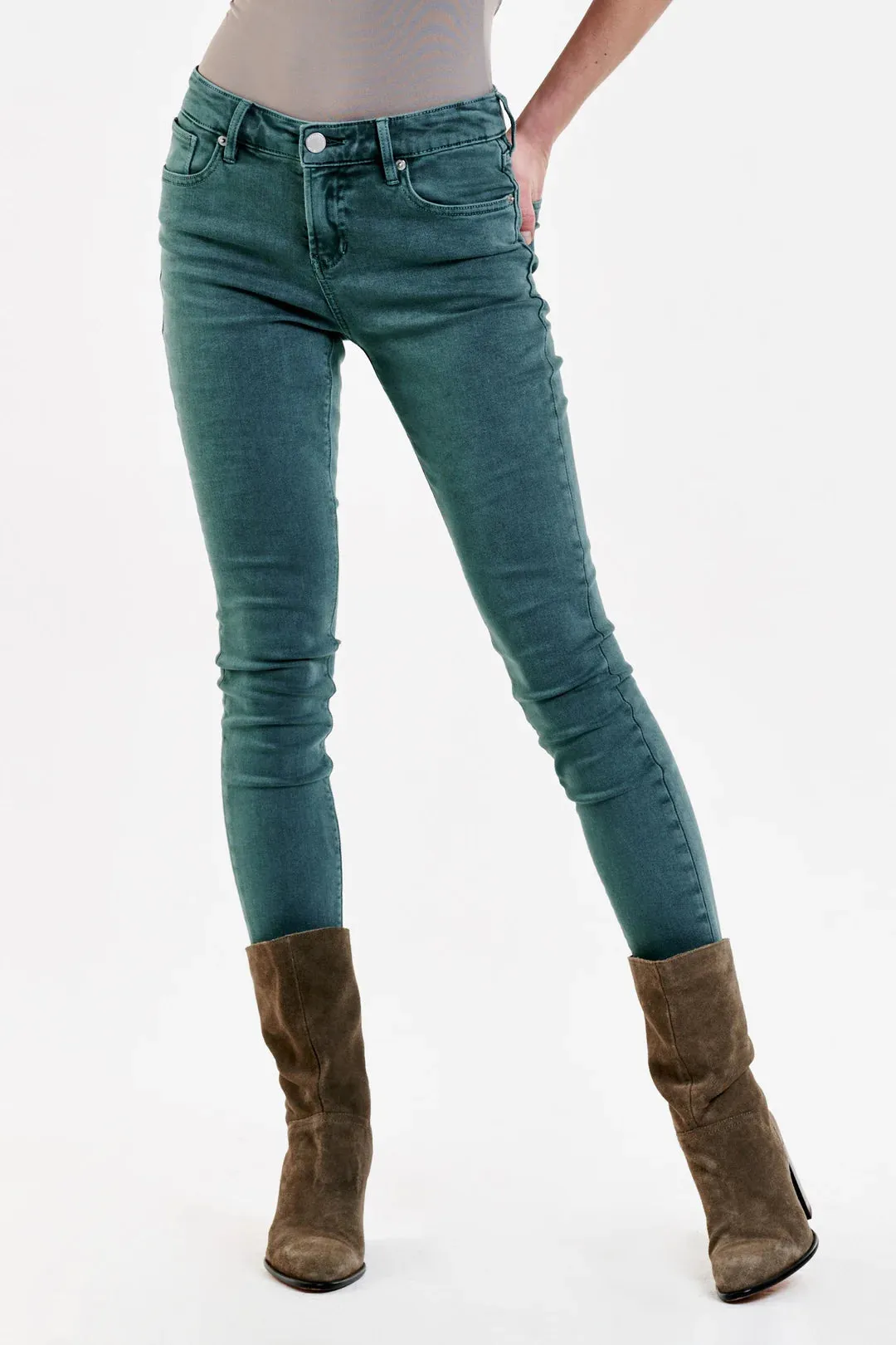 Dear John Gisele Seafoam Haze High Rise Ankle Skinny Jeans