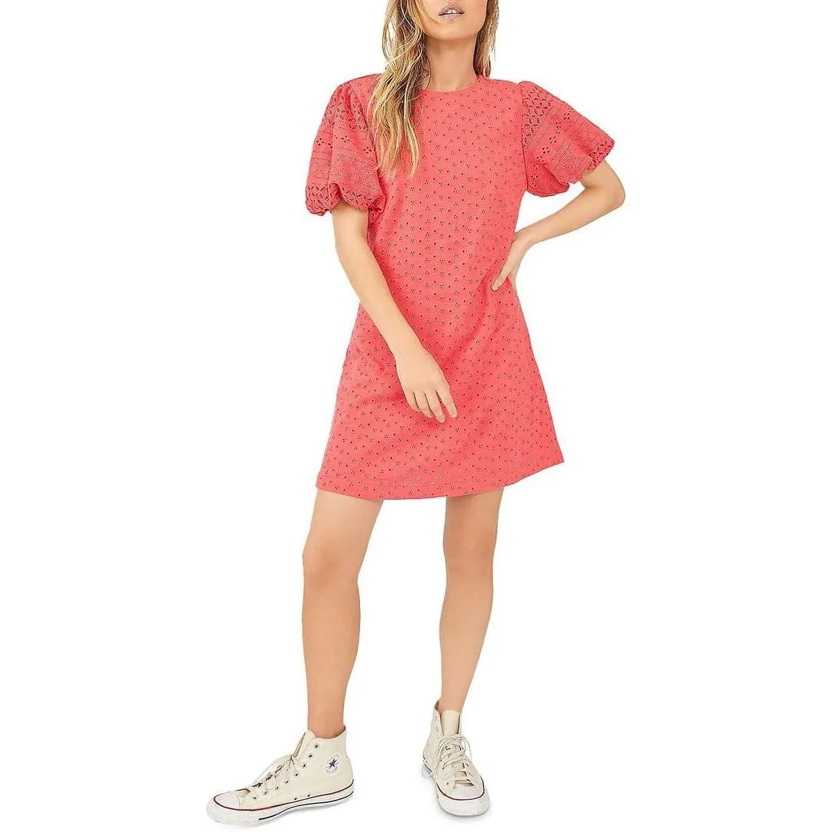 Free People Apricot Rose Mini Dress In Strawberry Spritz, Size Medium