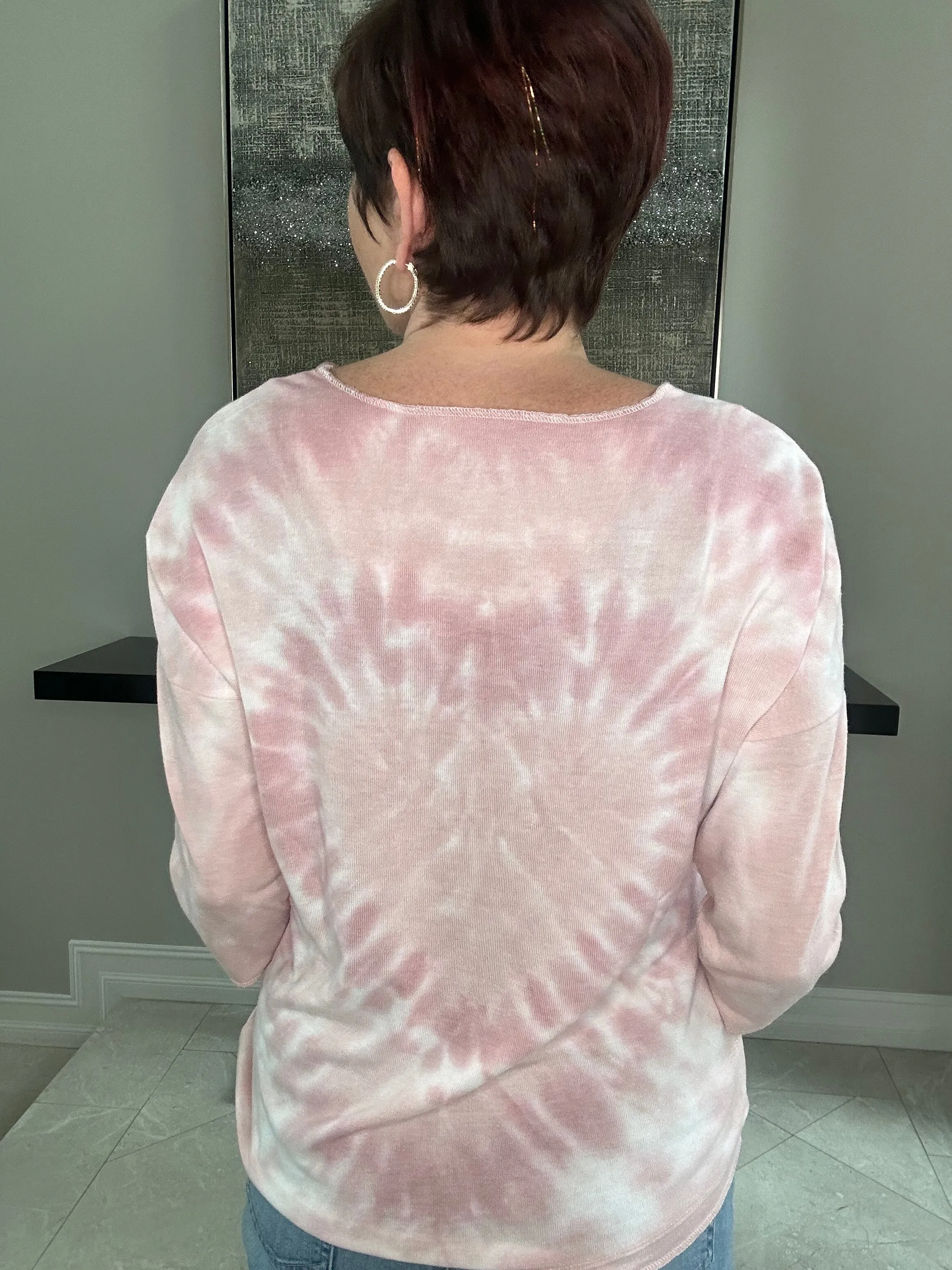 Heather Heart Tie Dye Sweater