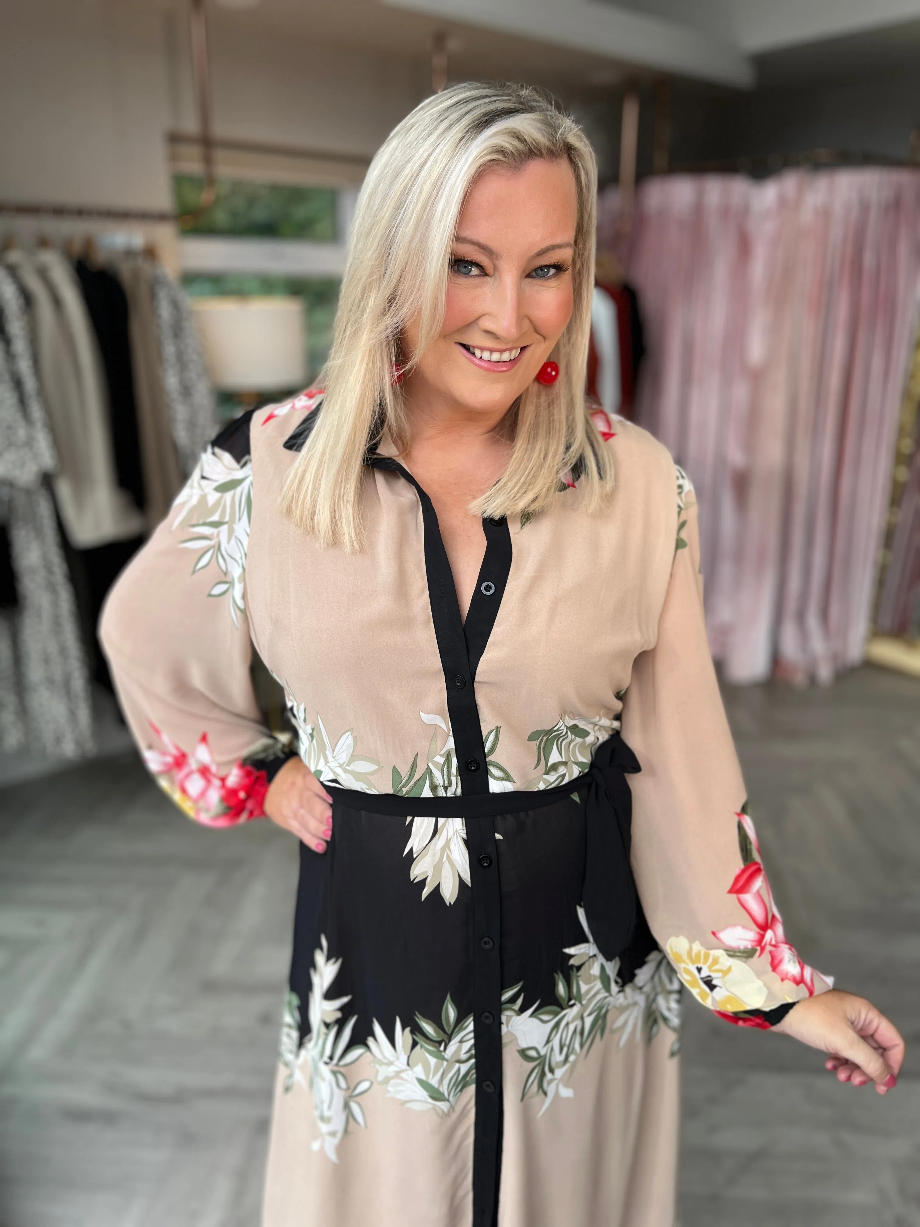 Kaya Shirt Dress Beige