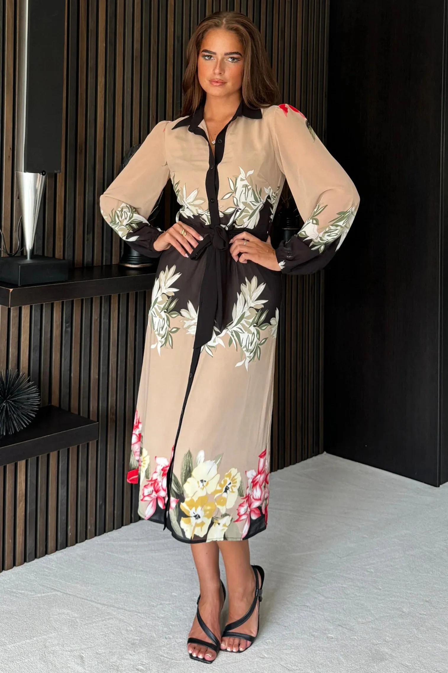 Kaya Shirt Dress Beige