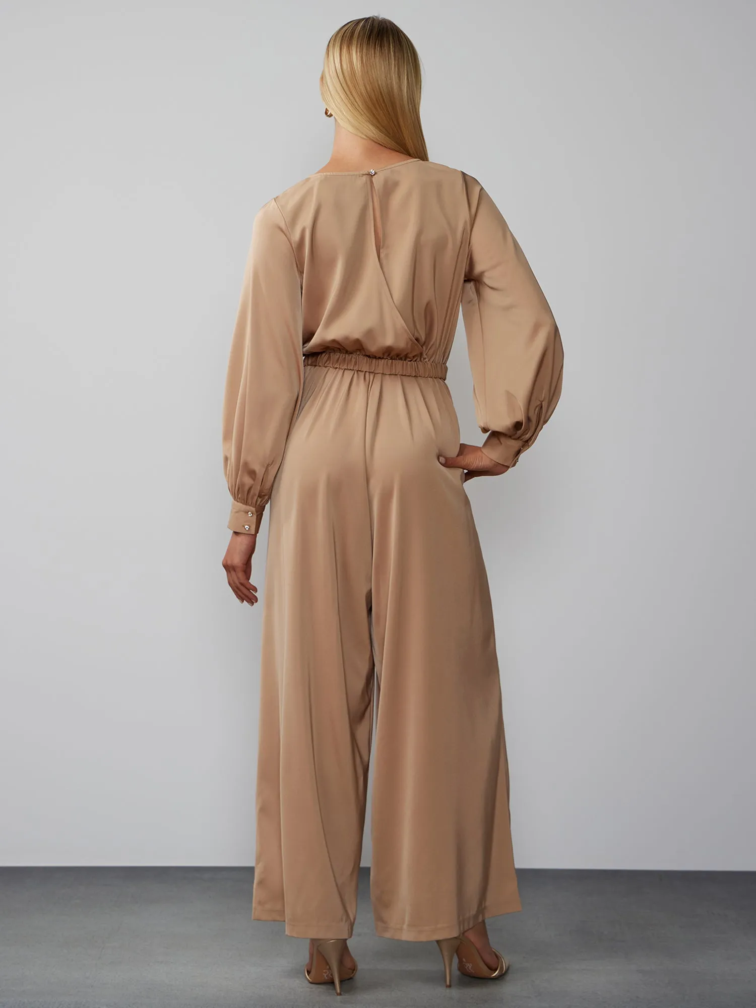 Long Sleeve Wide Leg Jumpsuit