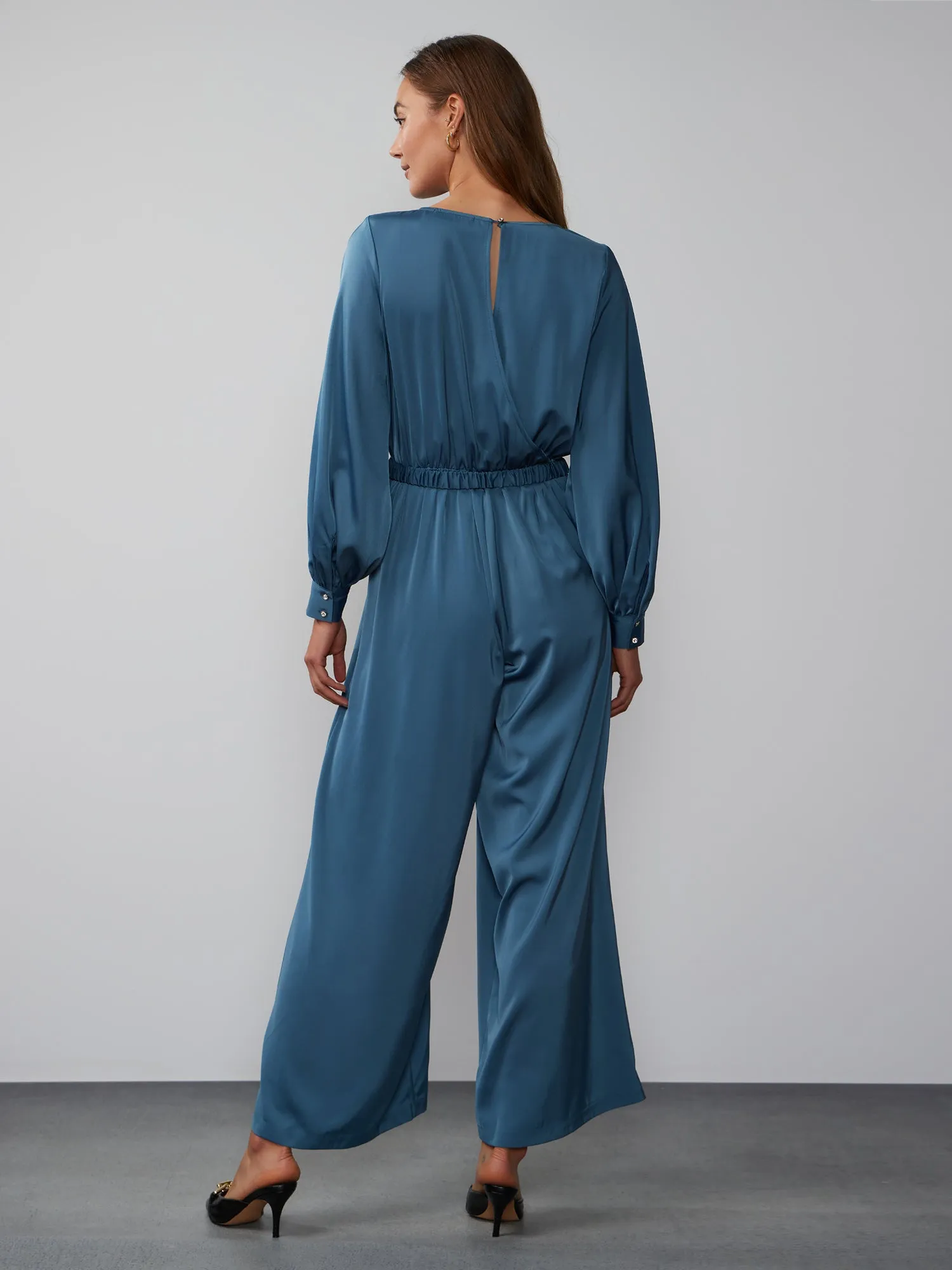 Long Sleeve Wide Leg Jumpsuit