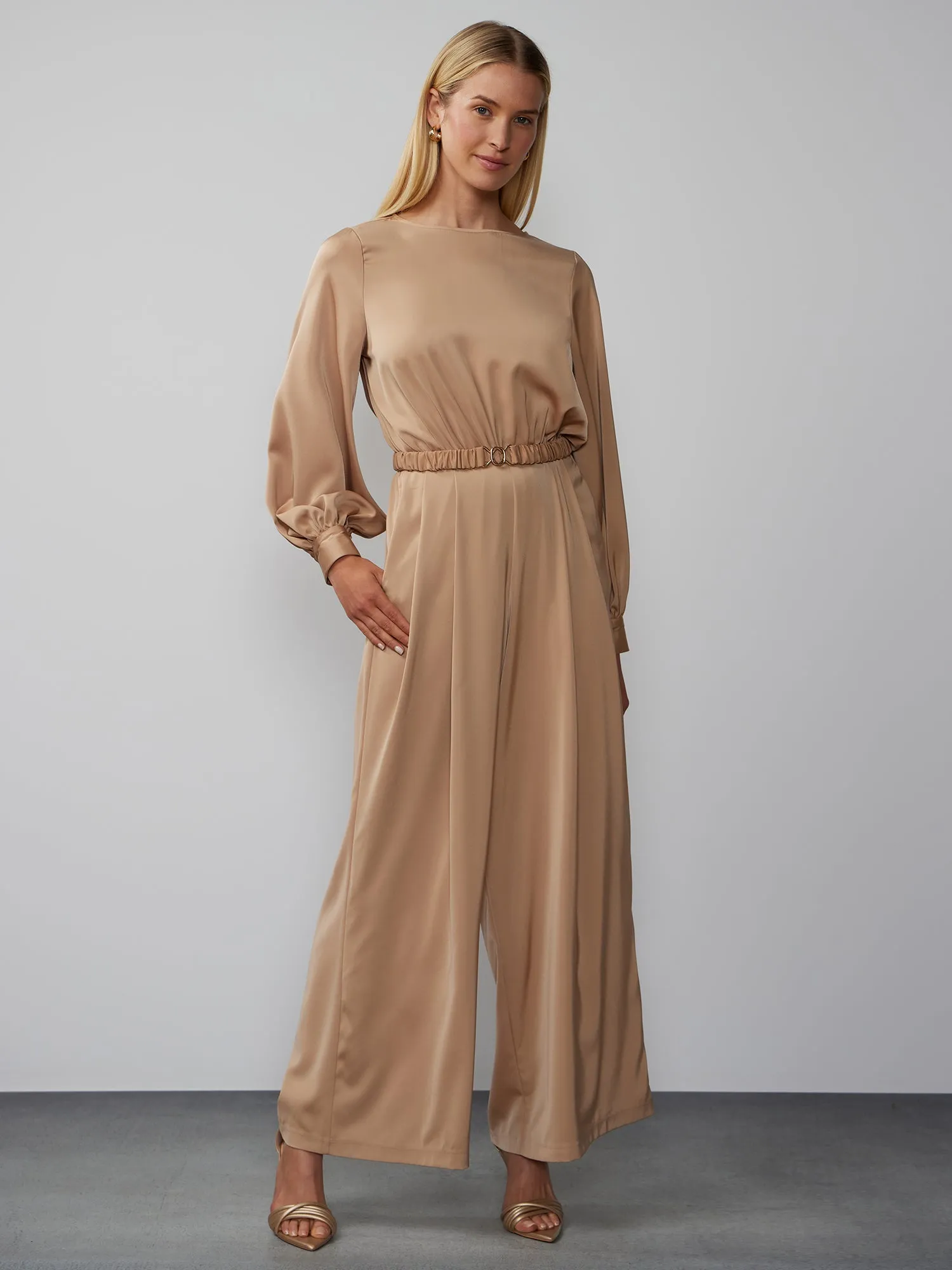 Long Sleeve Wide Leg Jumpsuit