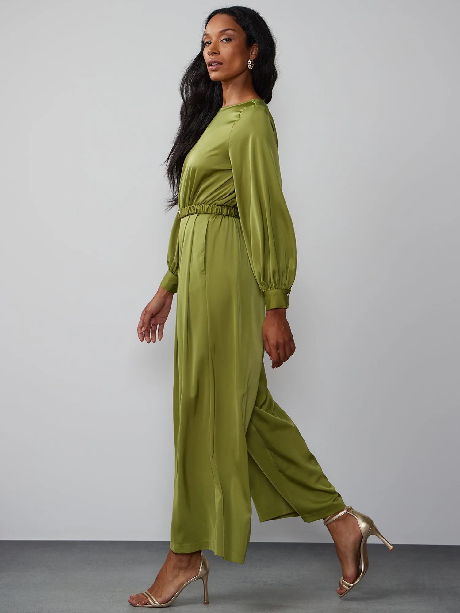 Long Sleeve Wide Leg Jumpsuit