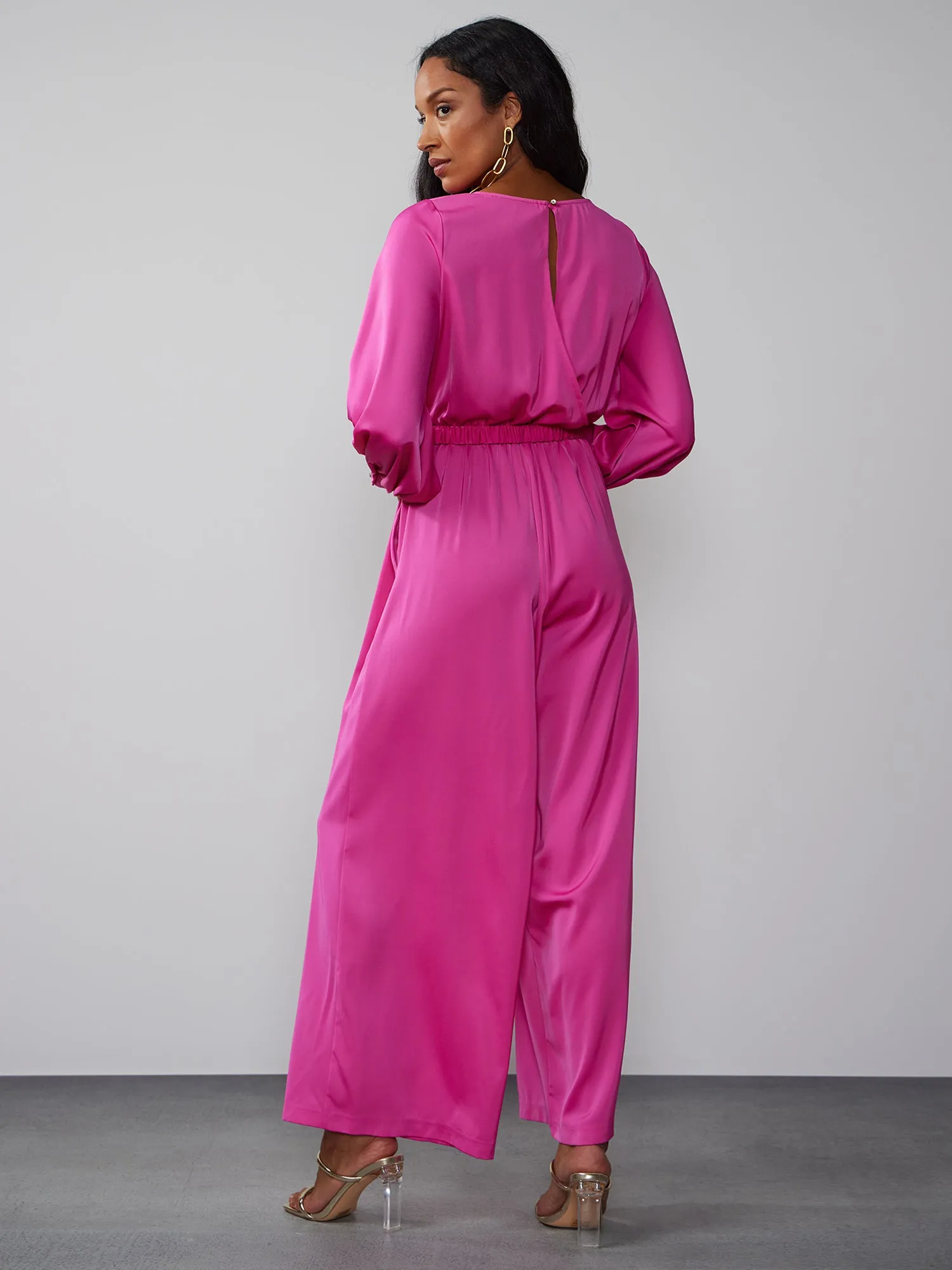 Long Sleeve Wide Leg Jumpsuit