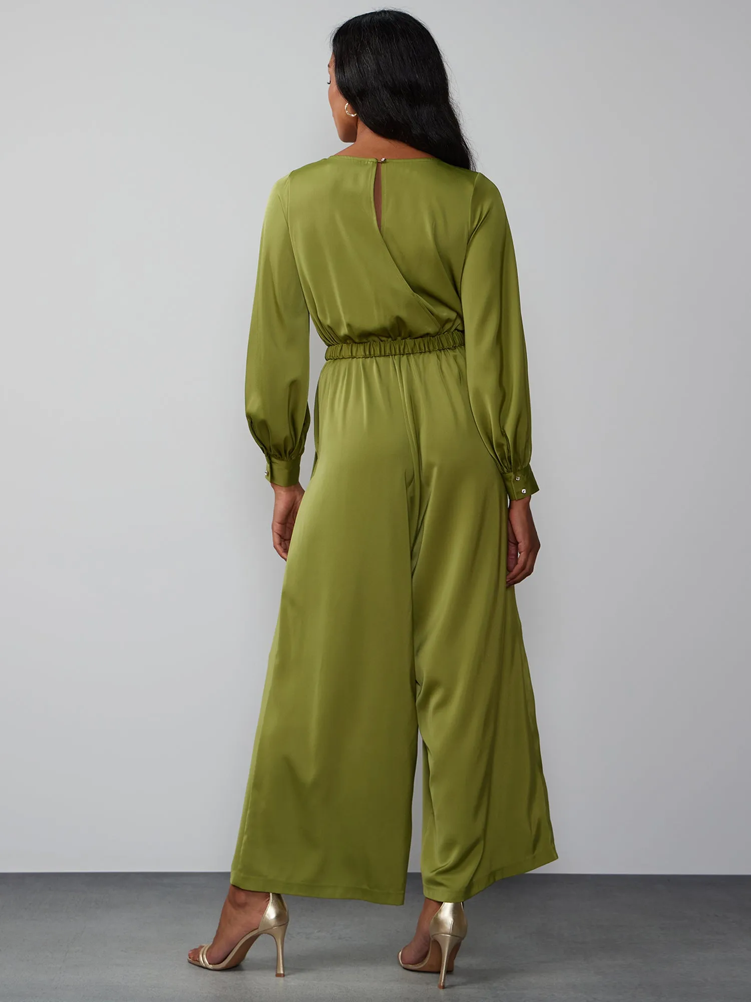 Long Sleeve Wide Leg Jumpsuit