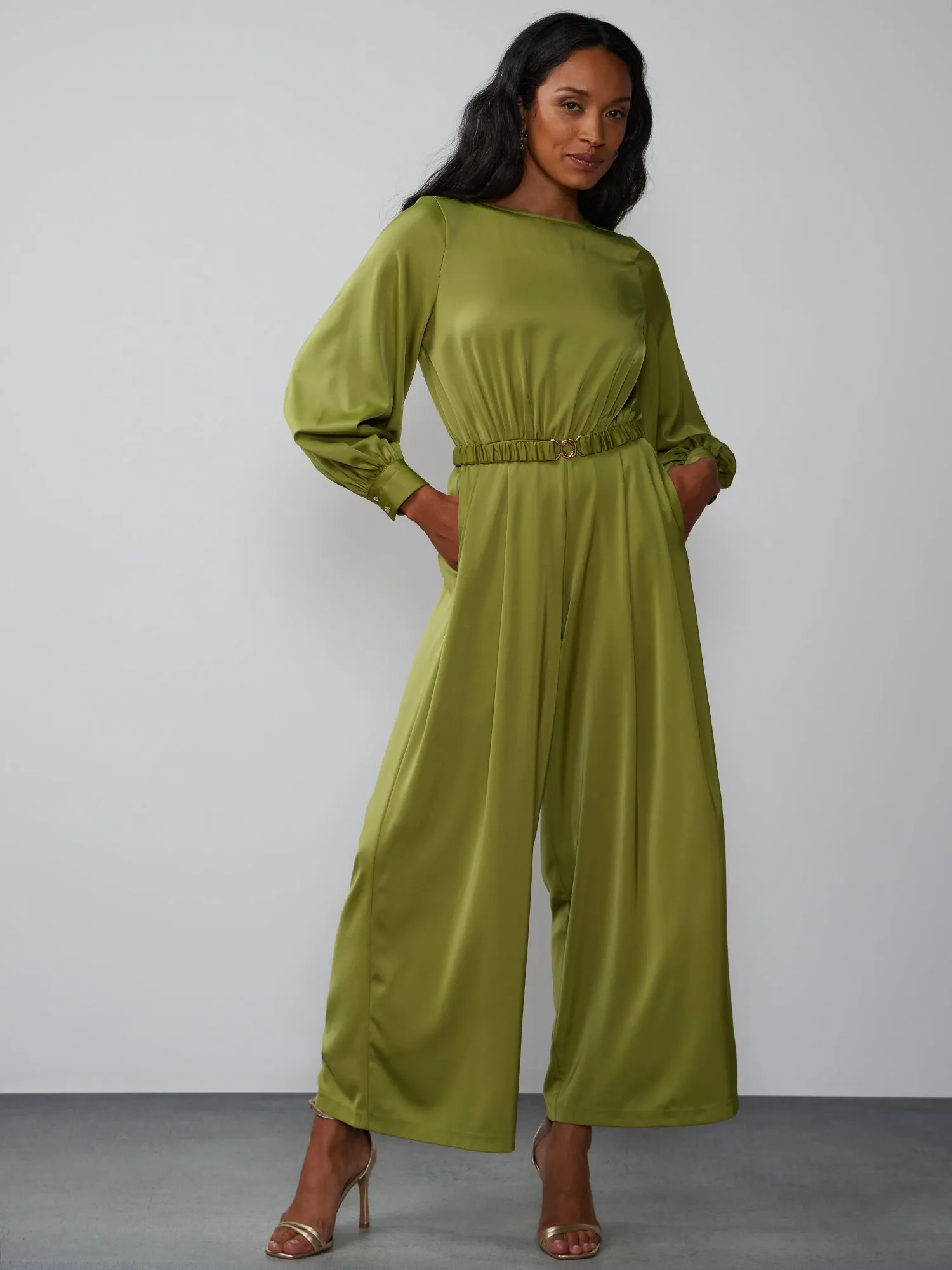 Long Sleeve Wide Leg Jumpsuit