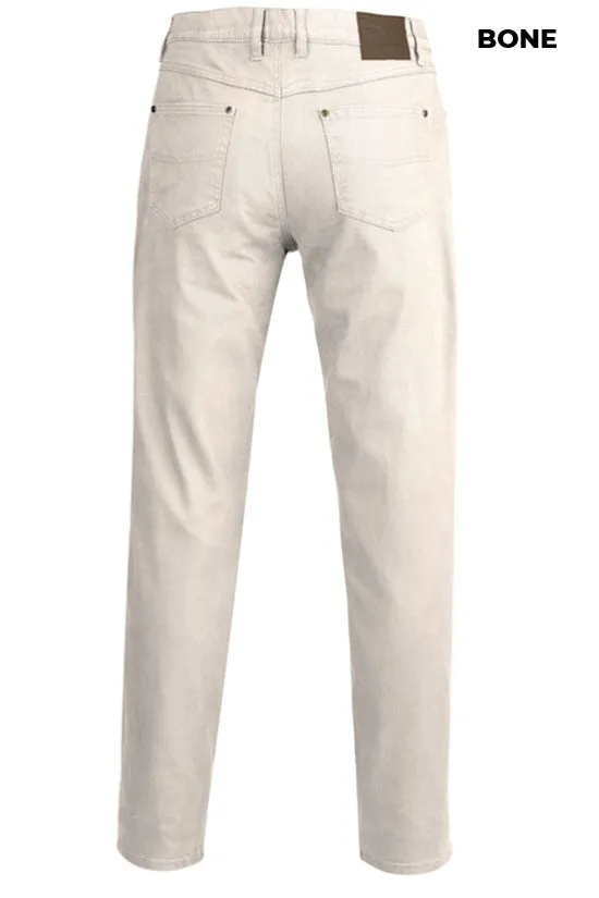 MENS - COTTON STRETCH JEANS - WHISKEY/WHEAT/VINTAGE GREY/BONE
