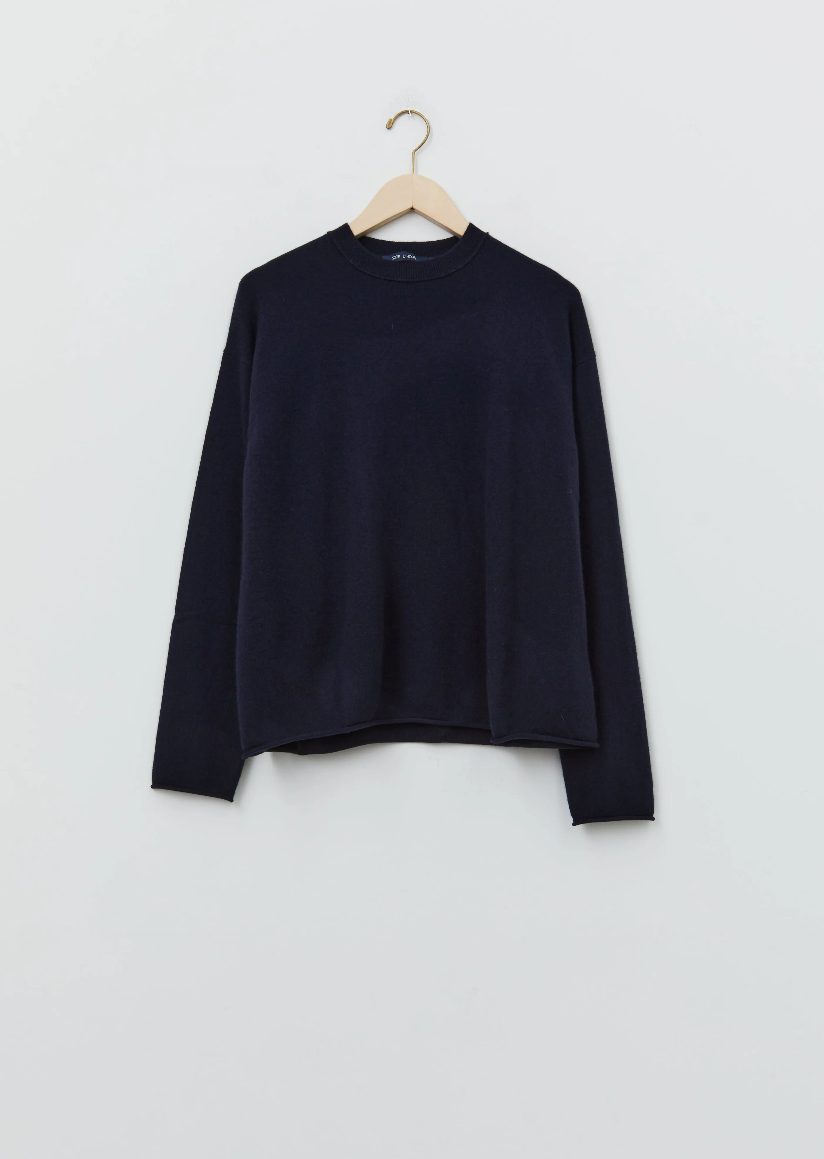 Munch Cashmere Crewneck Sweater — Dark Navy