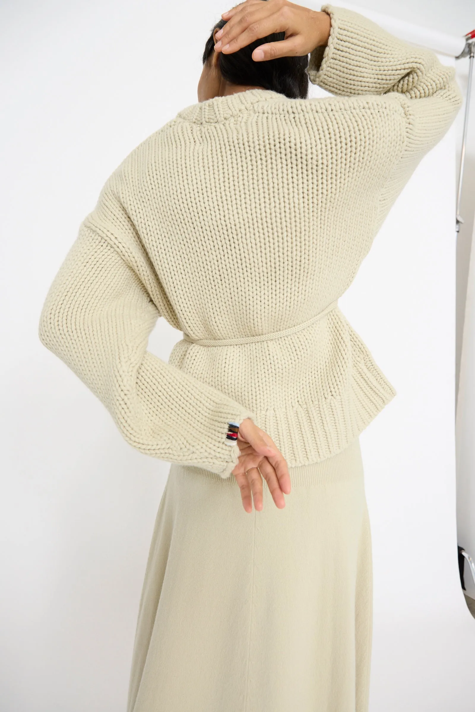 No. 384 Ginza Handknit Cardigan in Desert