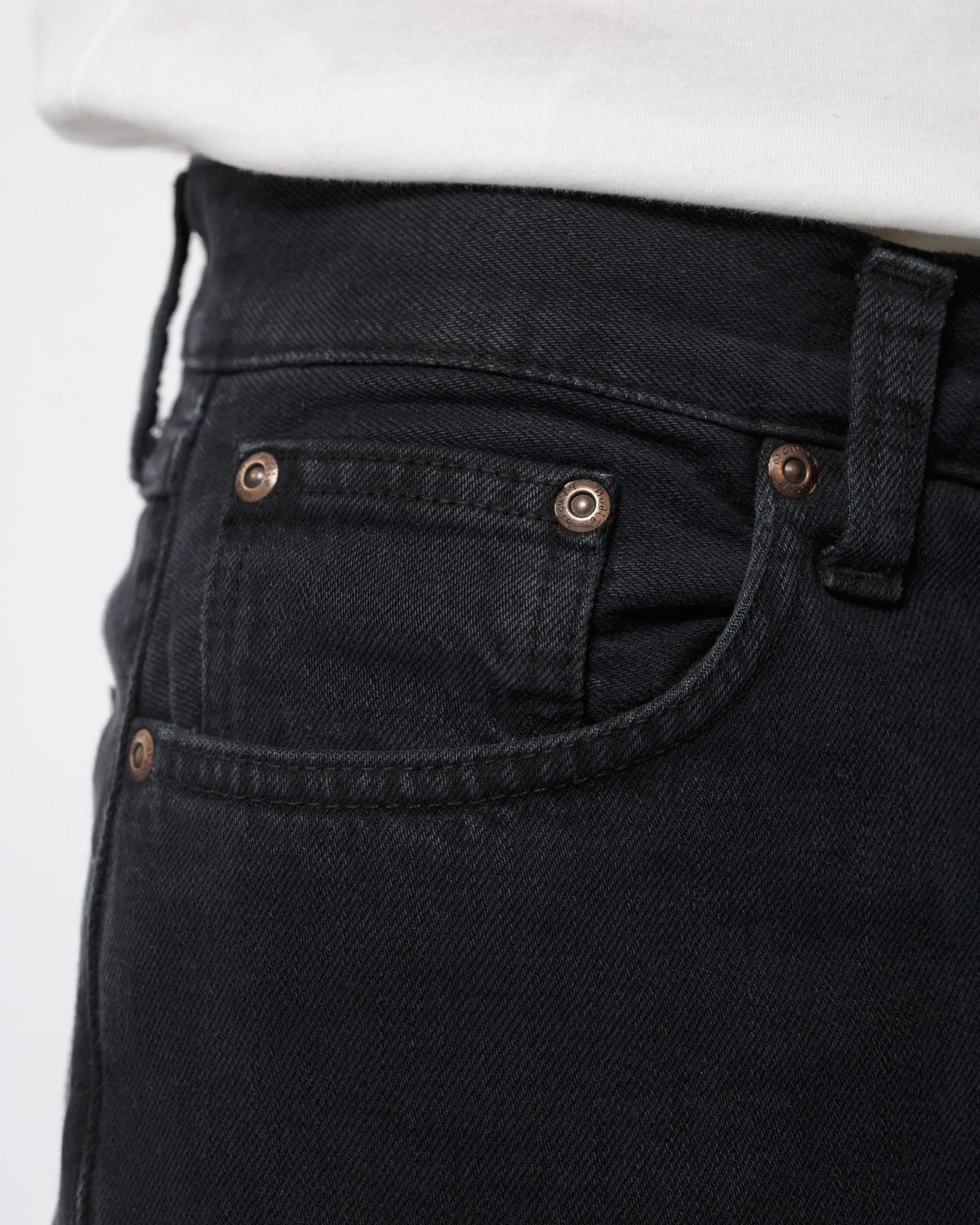 Nudie Gritty Jackson Regular Fit Mens Jeans - Black Forest