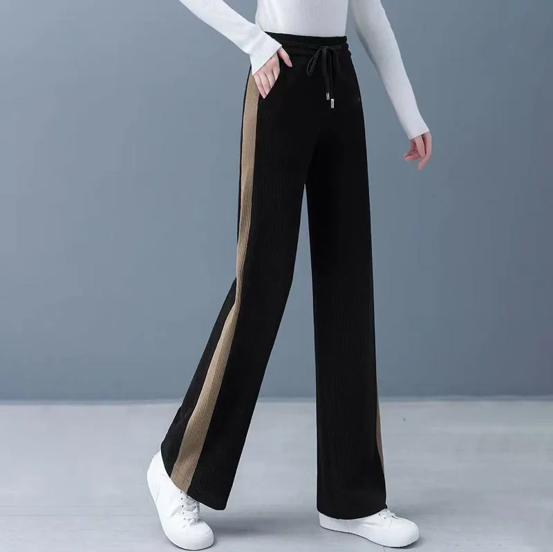 Stylish Chenille Straight-leg Pants for Women