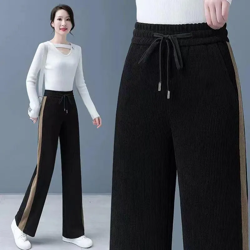 Stylish Chenille Straight-leg Pants for Women