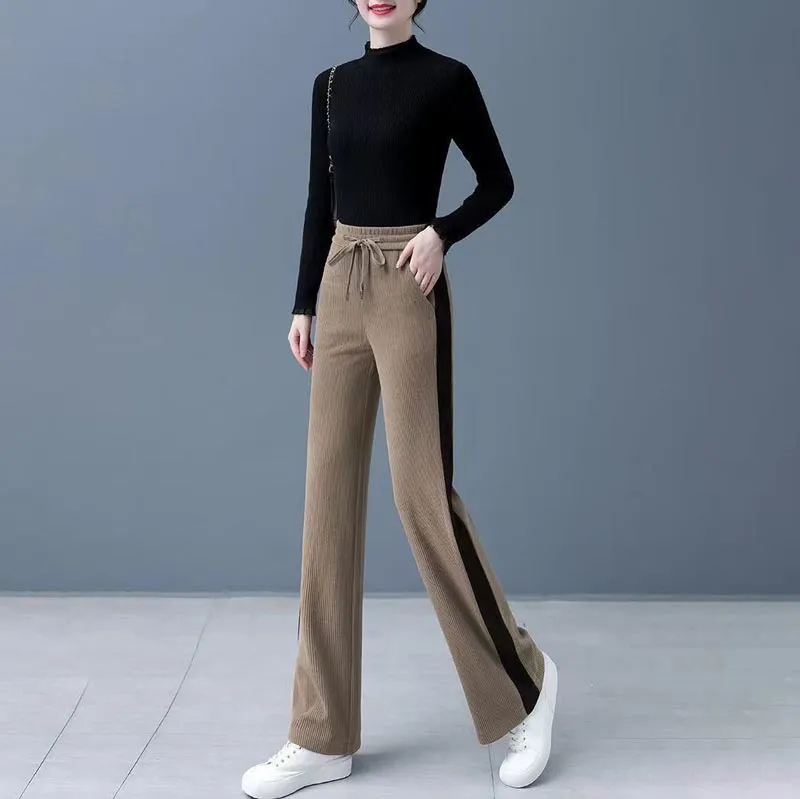 Stylish Chenille Straight-leg Pants for Women