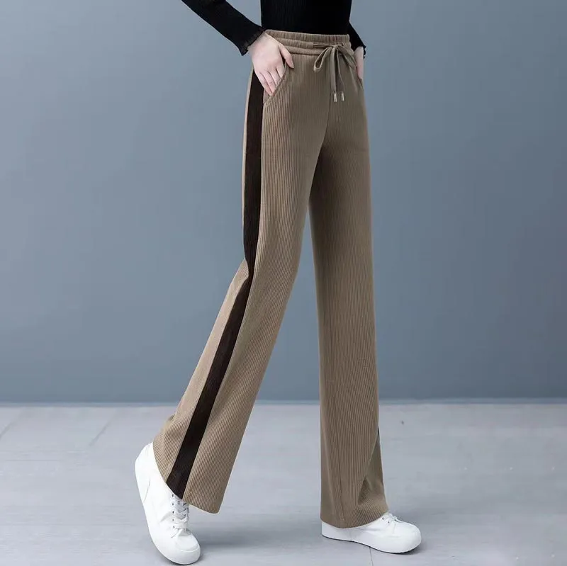 Stylish Chenille Straight-leg Pants for Women