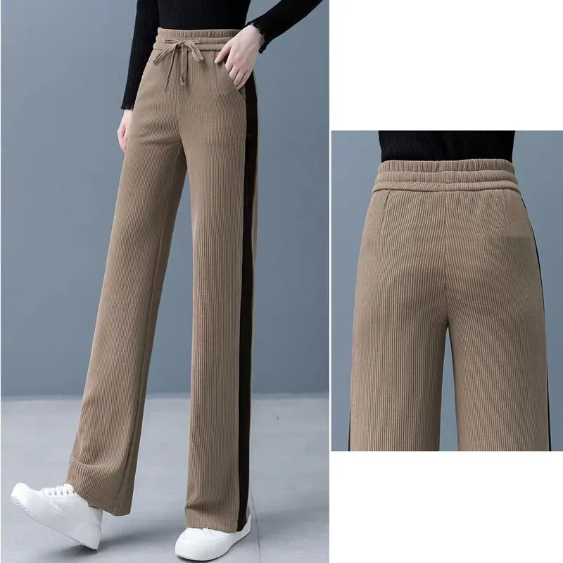 Stylish Chenille Straight-leg Pants for Women